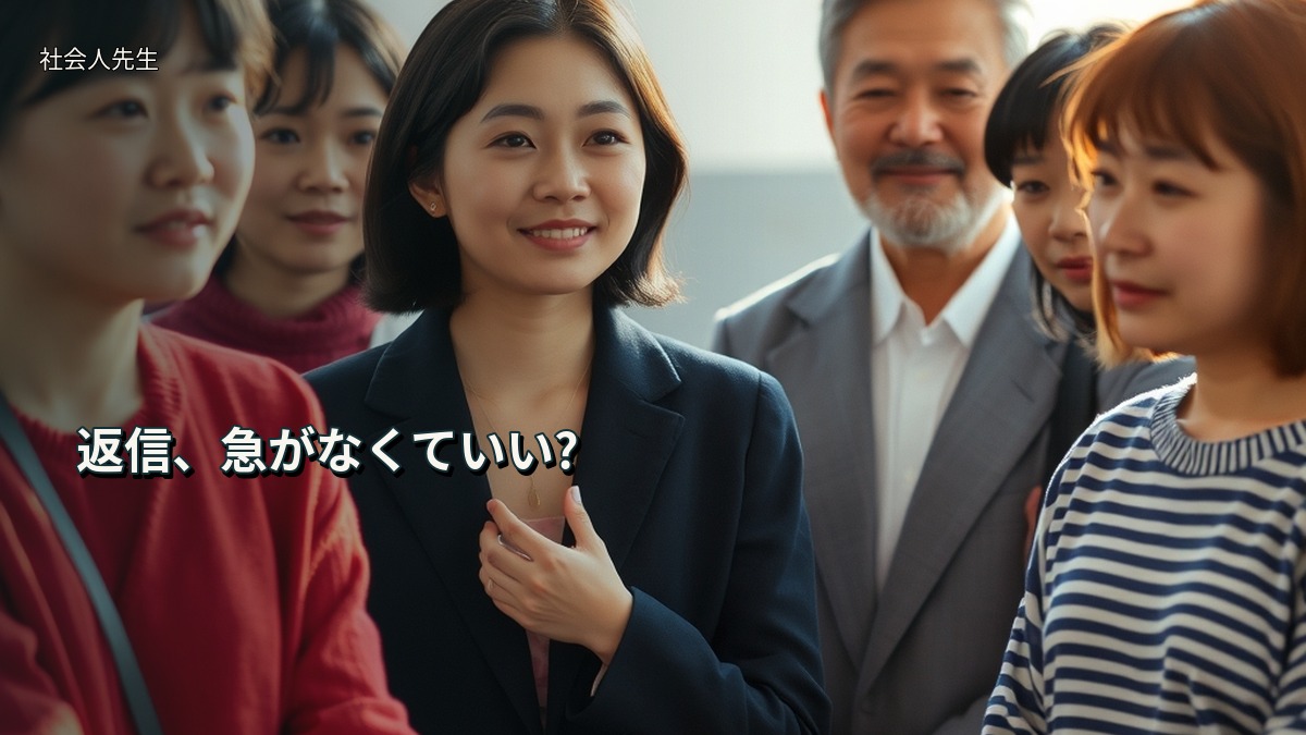 返信、急がなくていい?