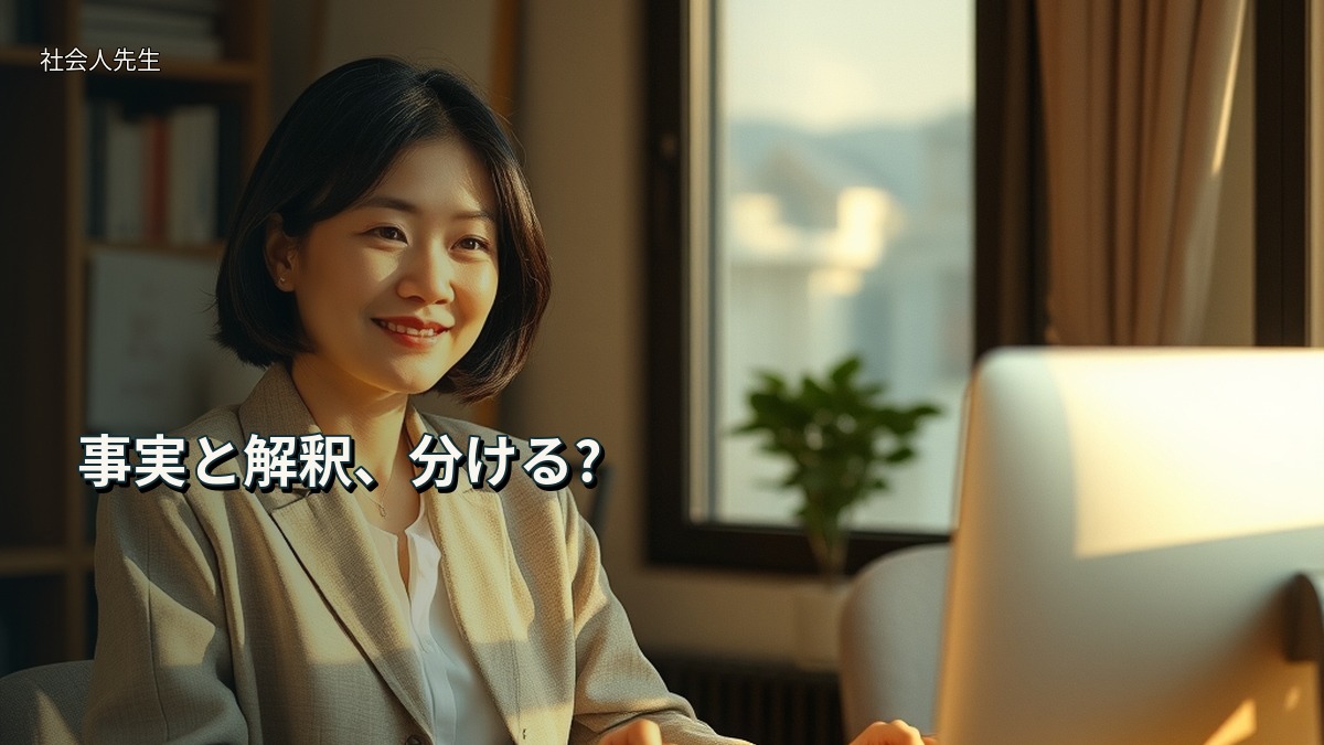 事実と解釈、分ける?