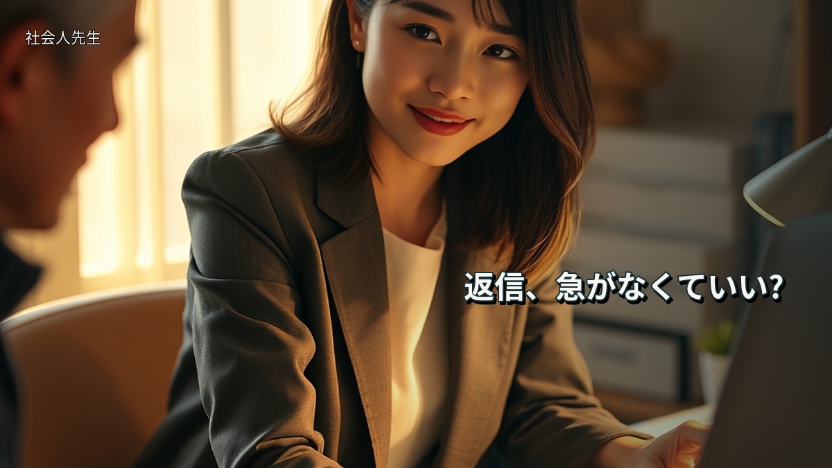 返信、急がなくていい?