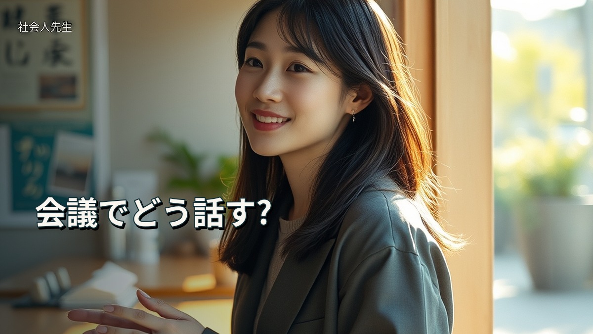 会議でどう話す?