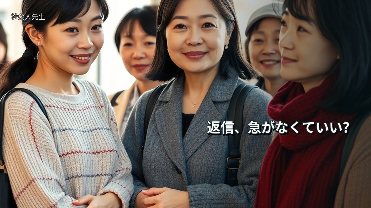 返信、急がなくていい?
