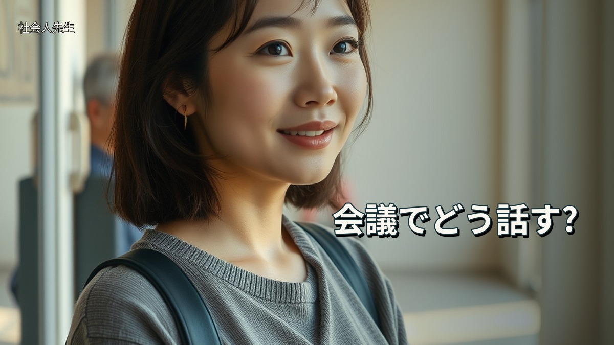 会議でどう話す?