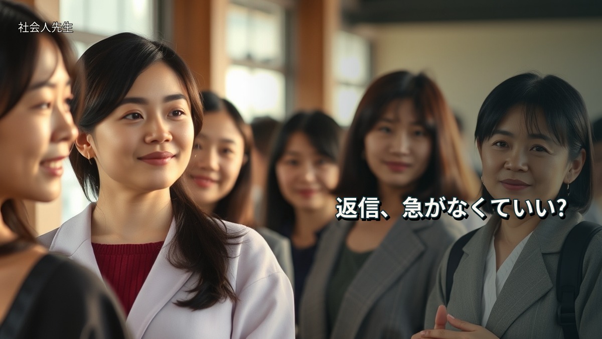 返信、急がなくていい?