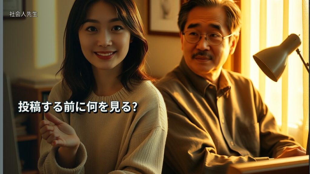投稿する前に何を見る?