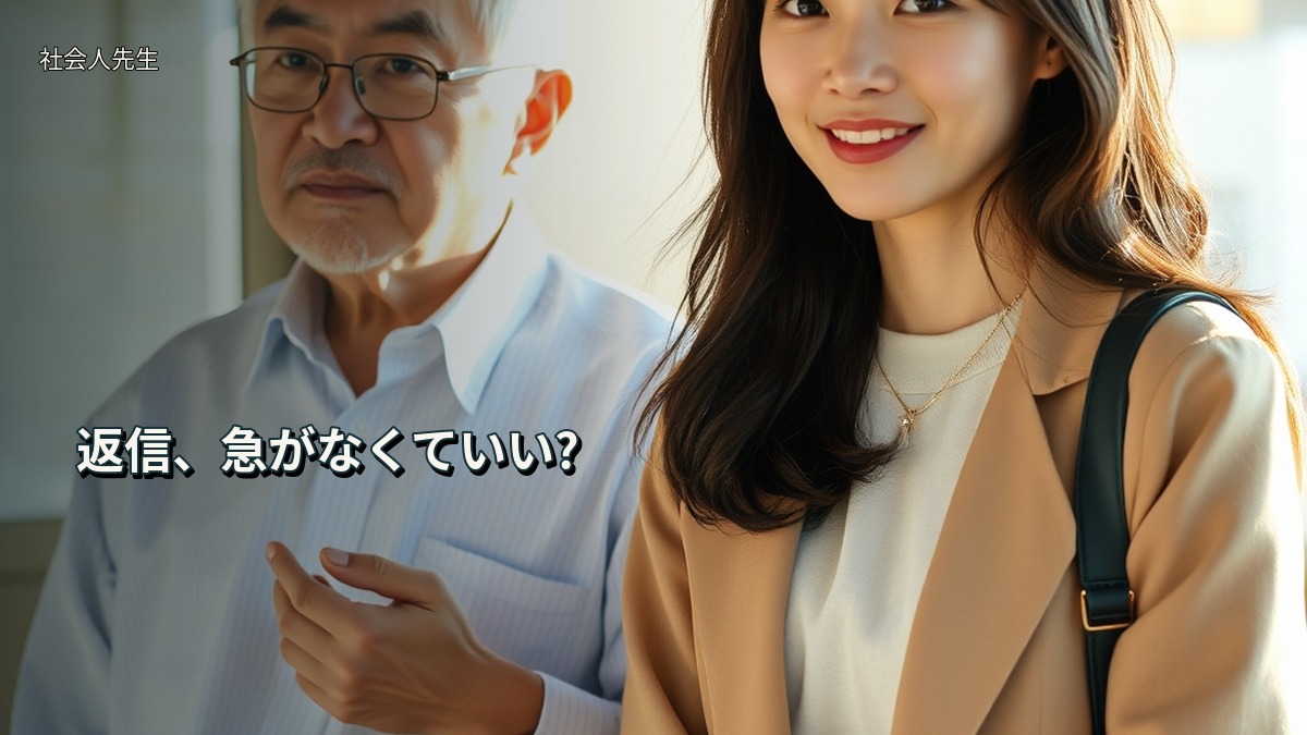 返信、急がなくていい?