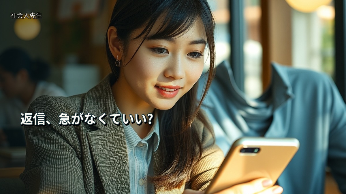 返信、急がなくていい?