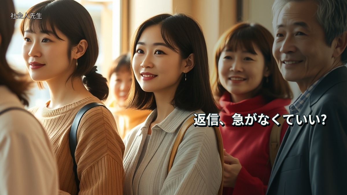 返信、急がなくていい?