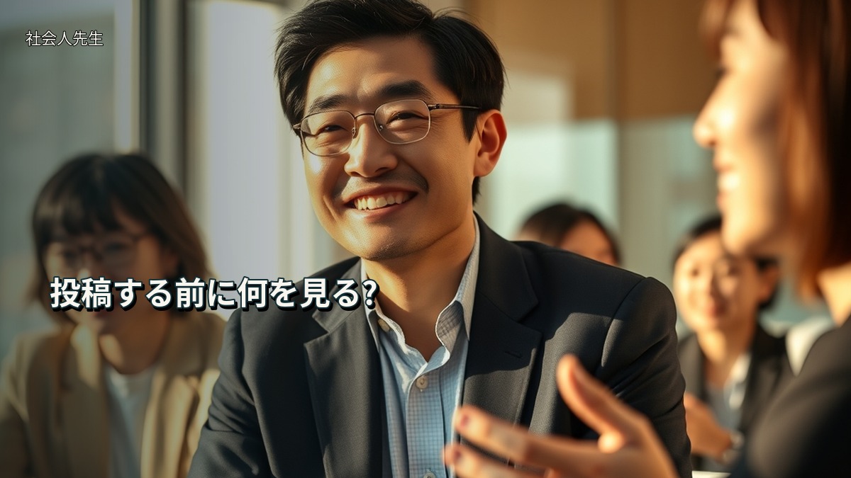 投稿する前に何を見る?