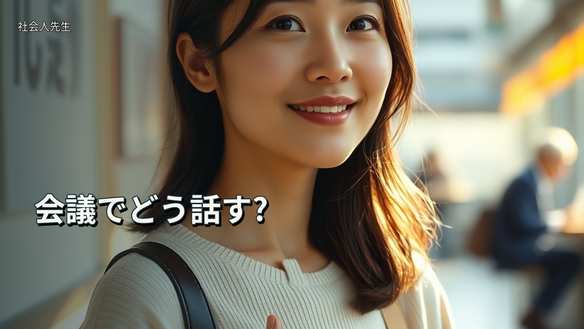 会議でどう話す?