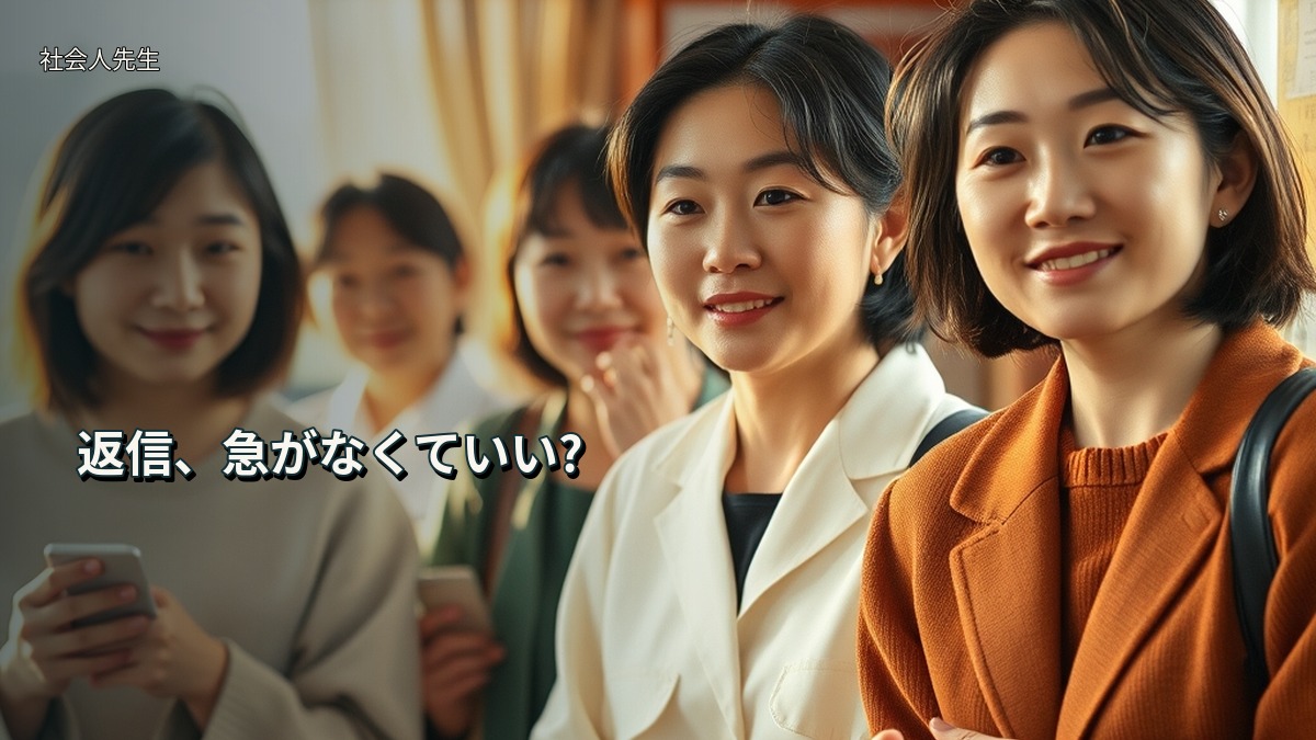 返信、急がなくていい?