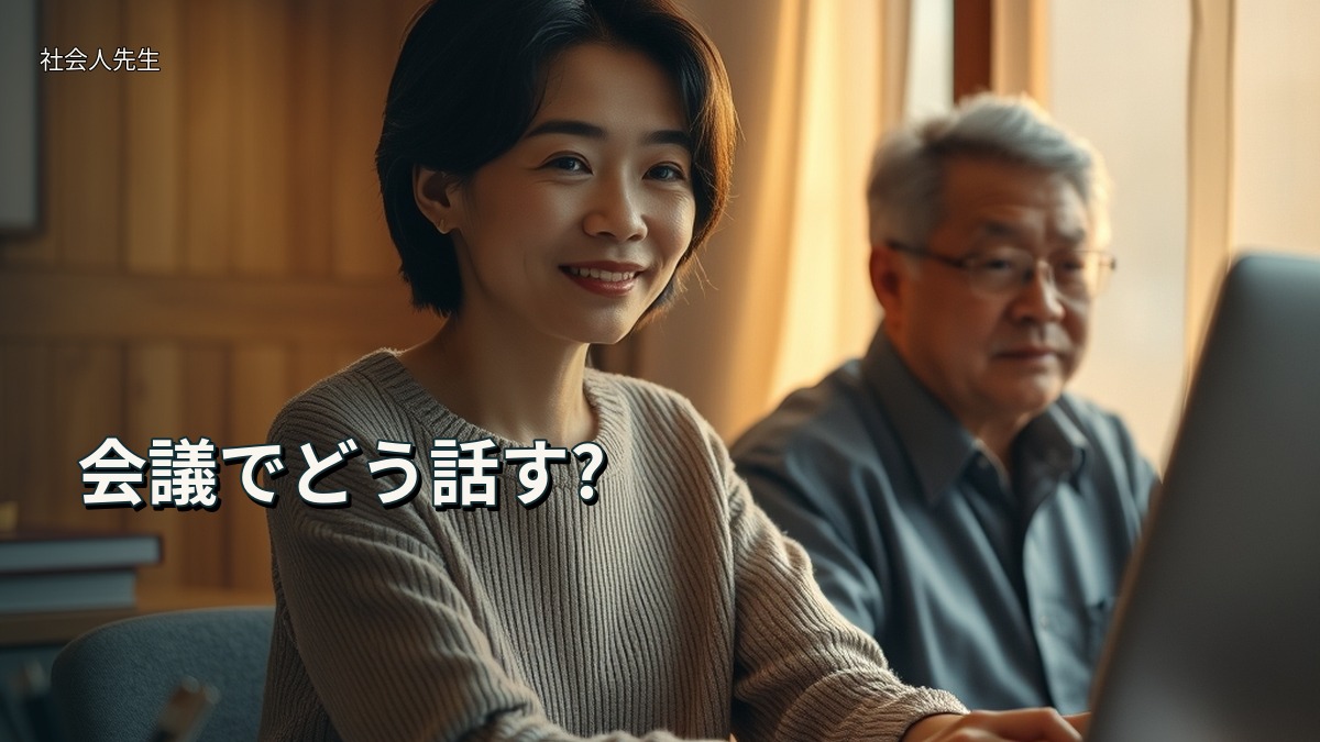 会議でどう話す?