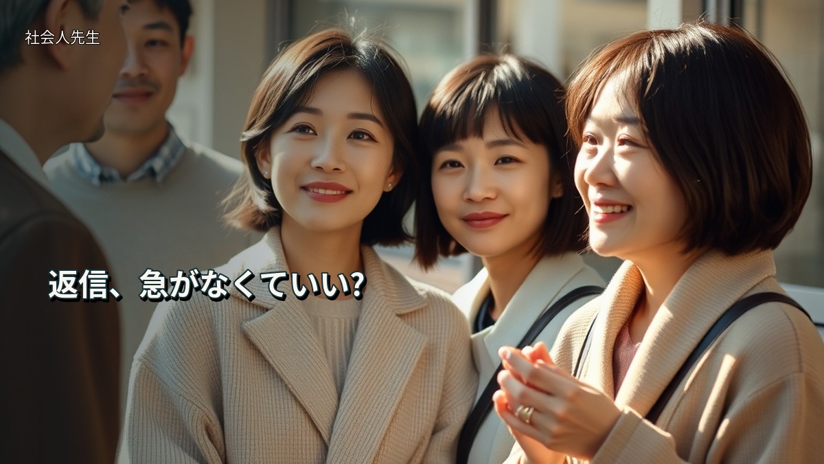 返信、急がなくていい?