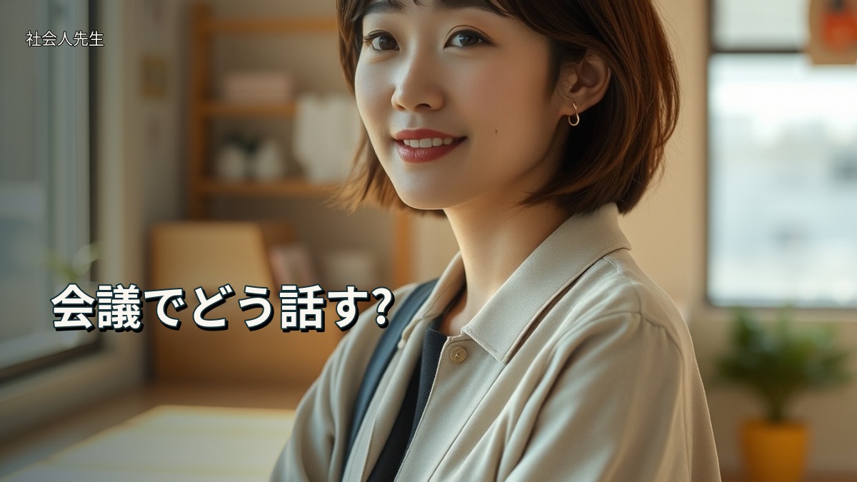 会議でどう話す?