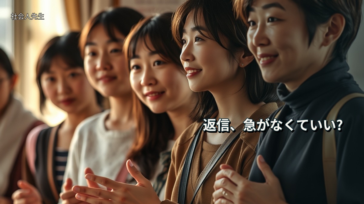 返信、急がなくていい?