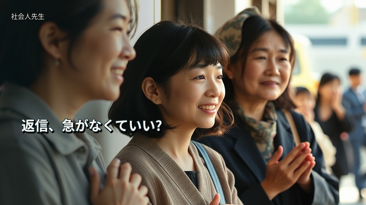 返信、急がなくていい?
