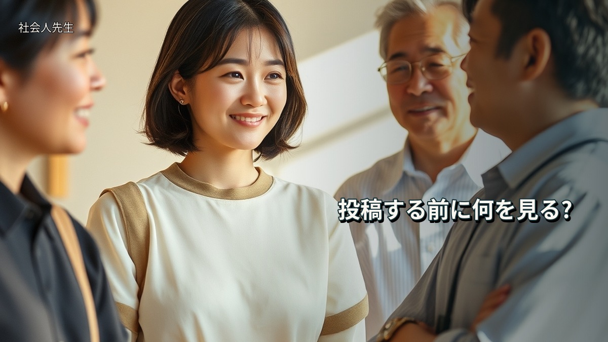 投稿する前に何を見る?