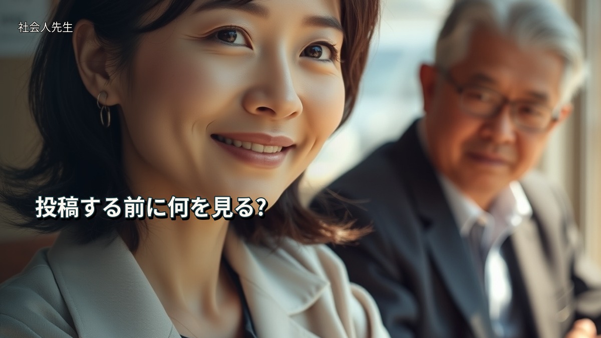 投稿する前に何を見る?