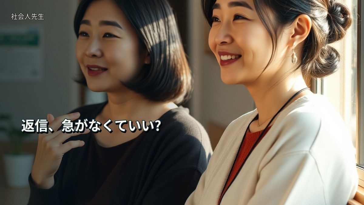 返信、急がなくていい?