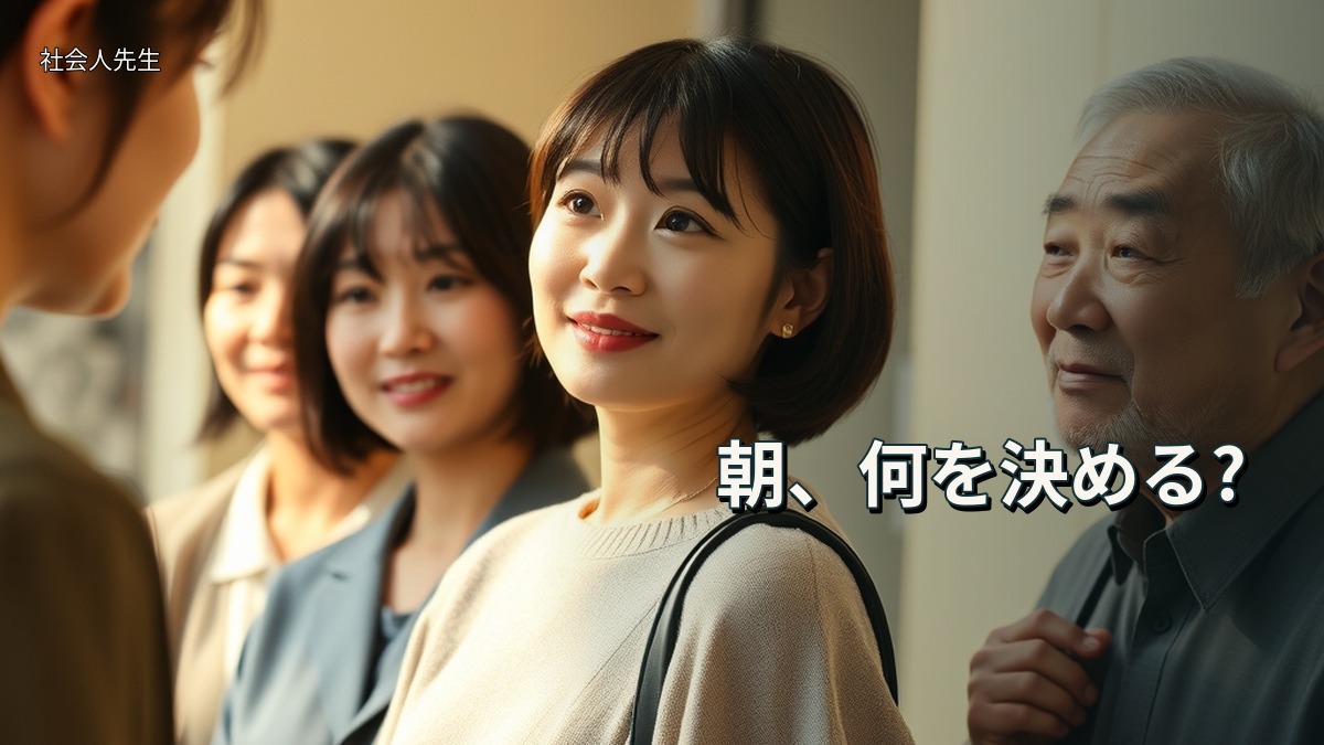 朝、何を決める?