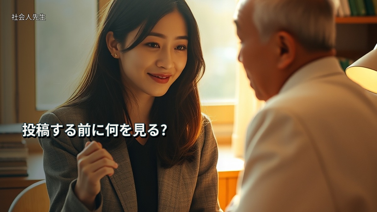 投稿する前に何を見る?