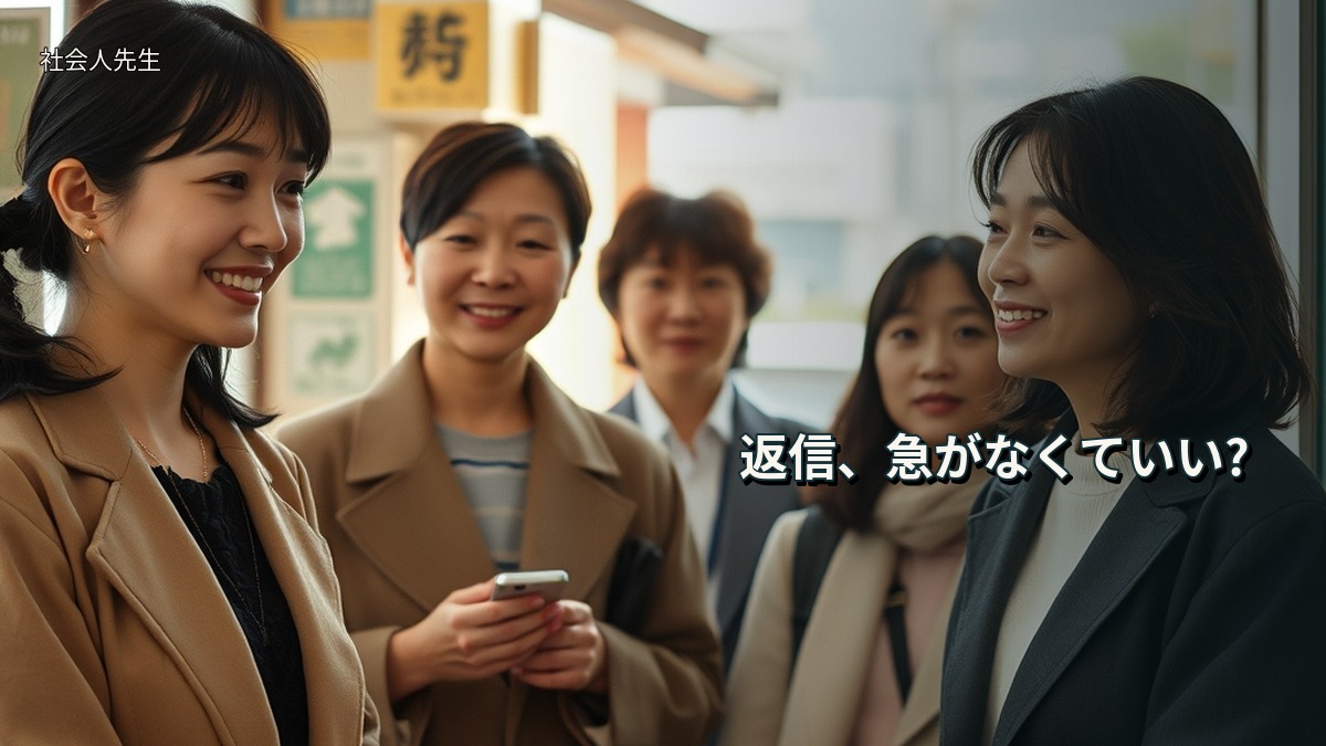 返信、急がなくていい?