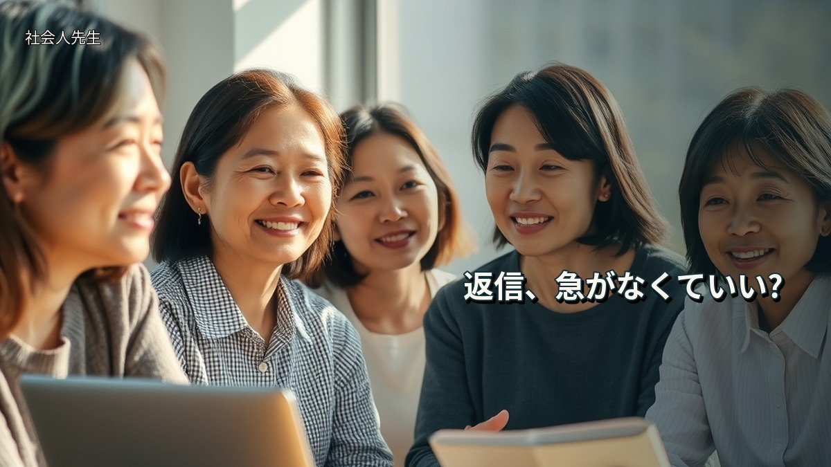 返信、急がなくていい?