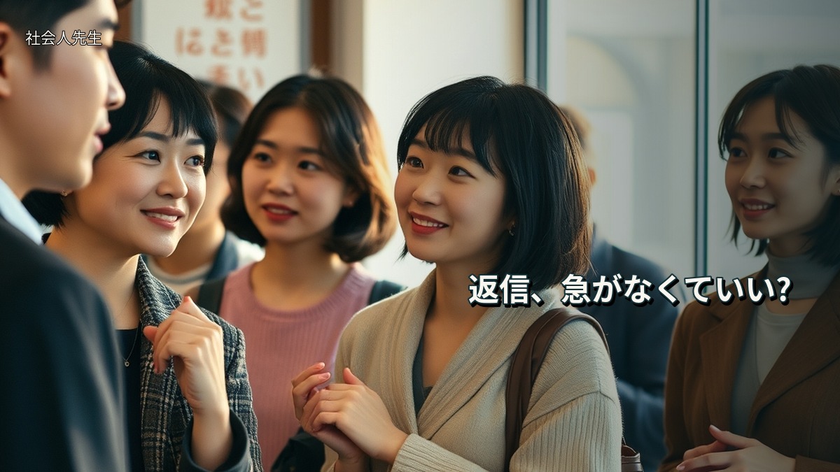 返信、急がなくていい?