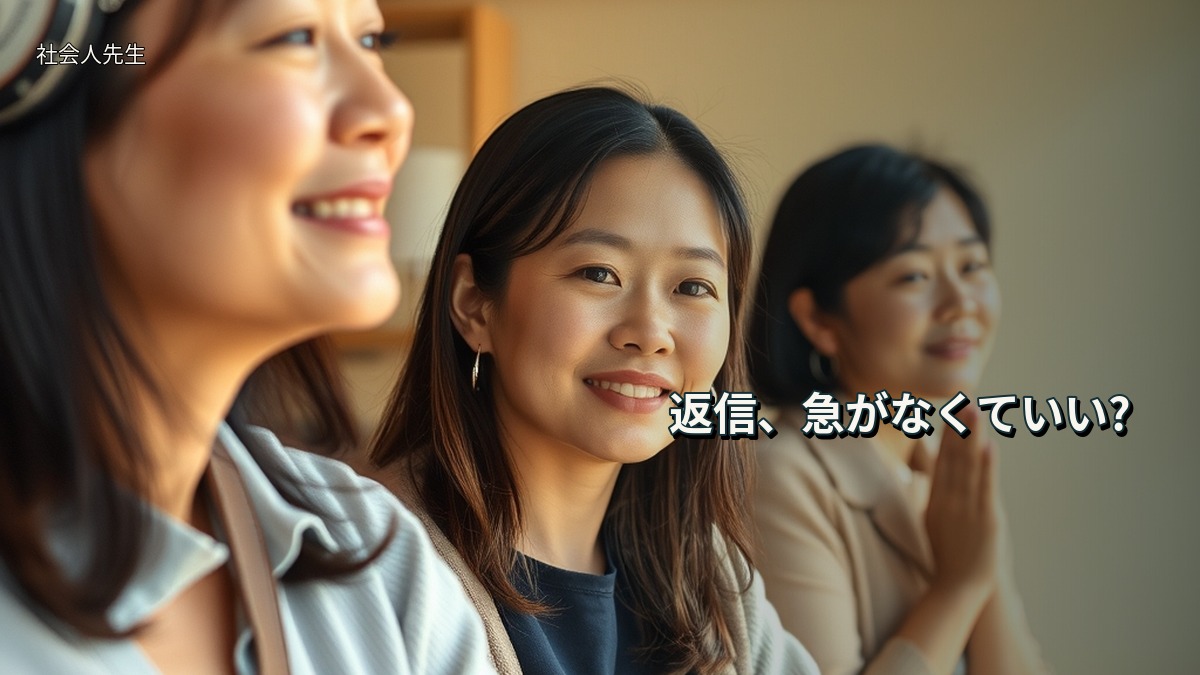 返信、急がなくていい?