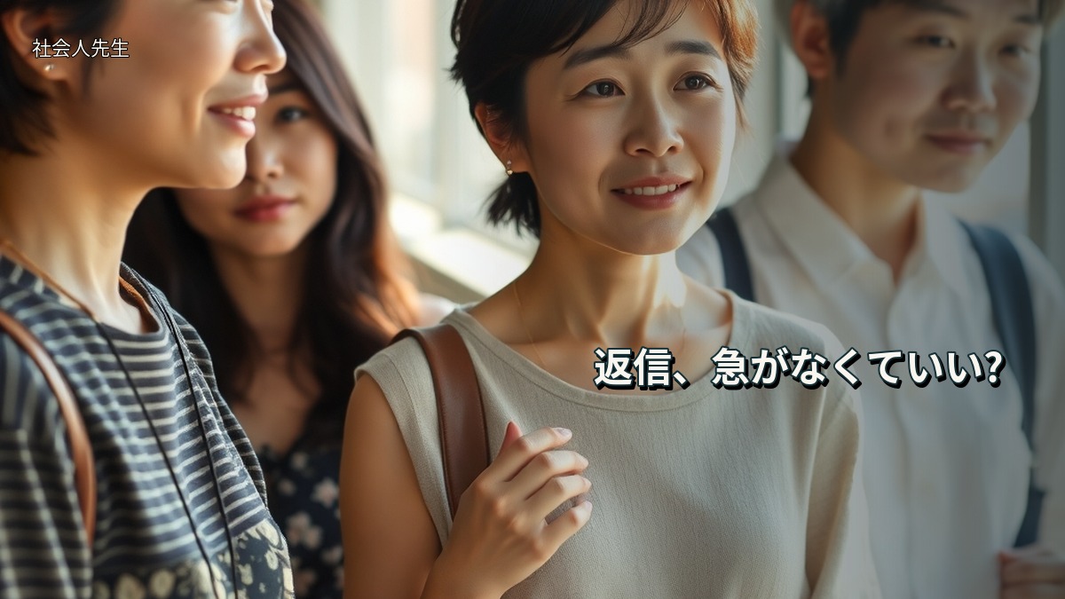 返信、急がなくていい?