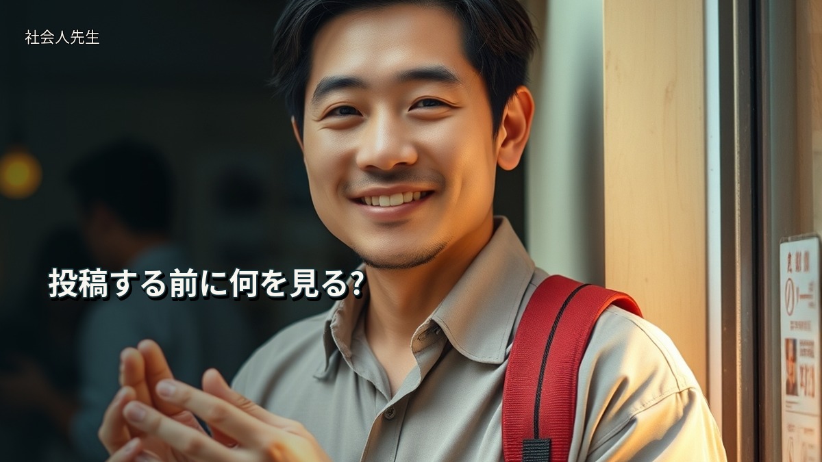 投稿する前に何を見る?