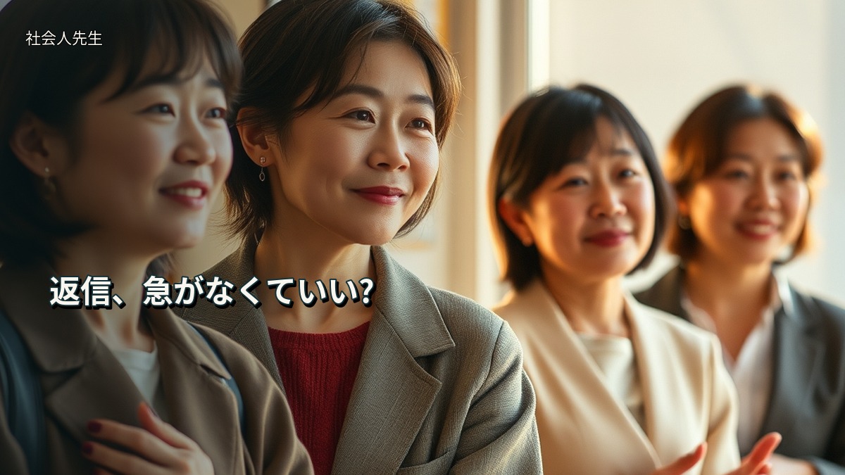 返信、急がなくていい?