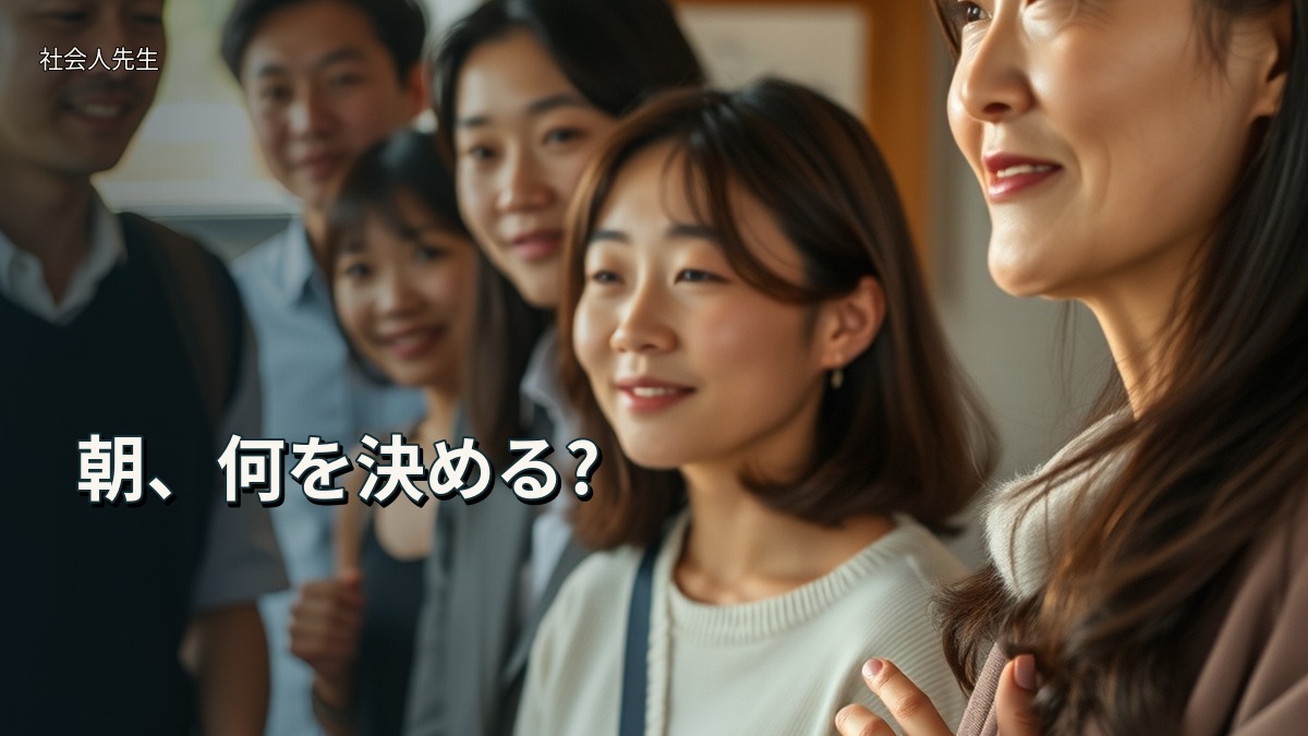 朝、何を決める?