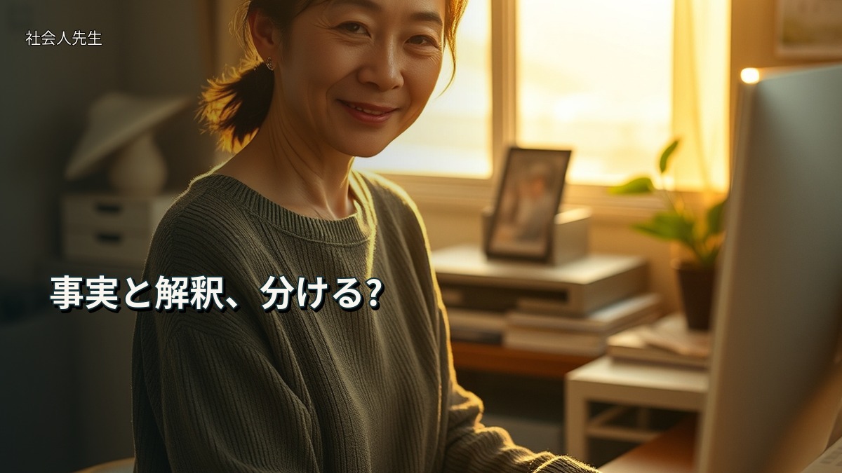 事実と解釈、分ける?