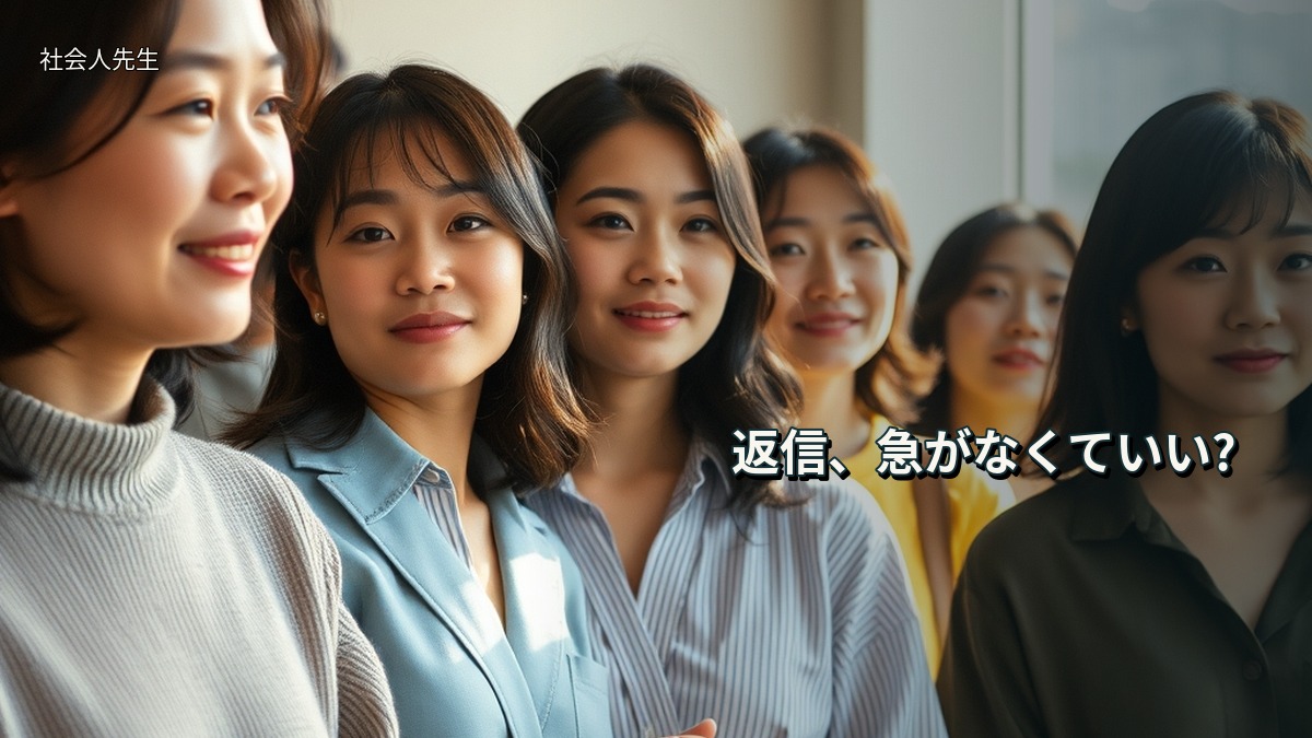 返信、急がなくていい?