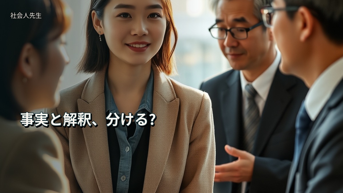事実と解釈、分ける?