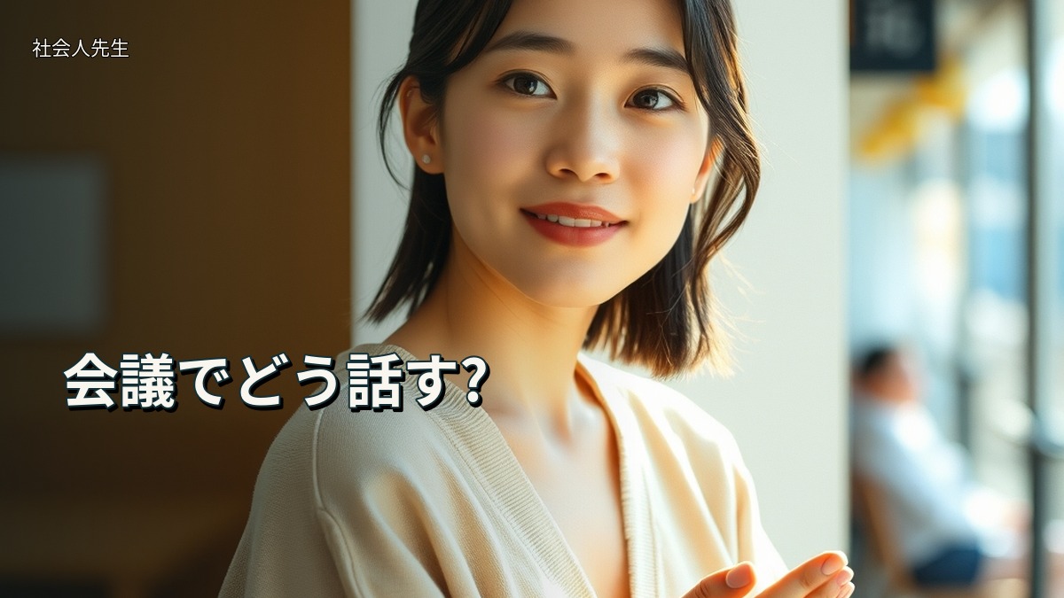 会議でどう話す?