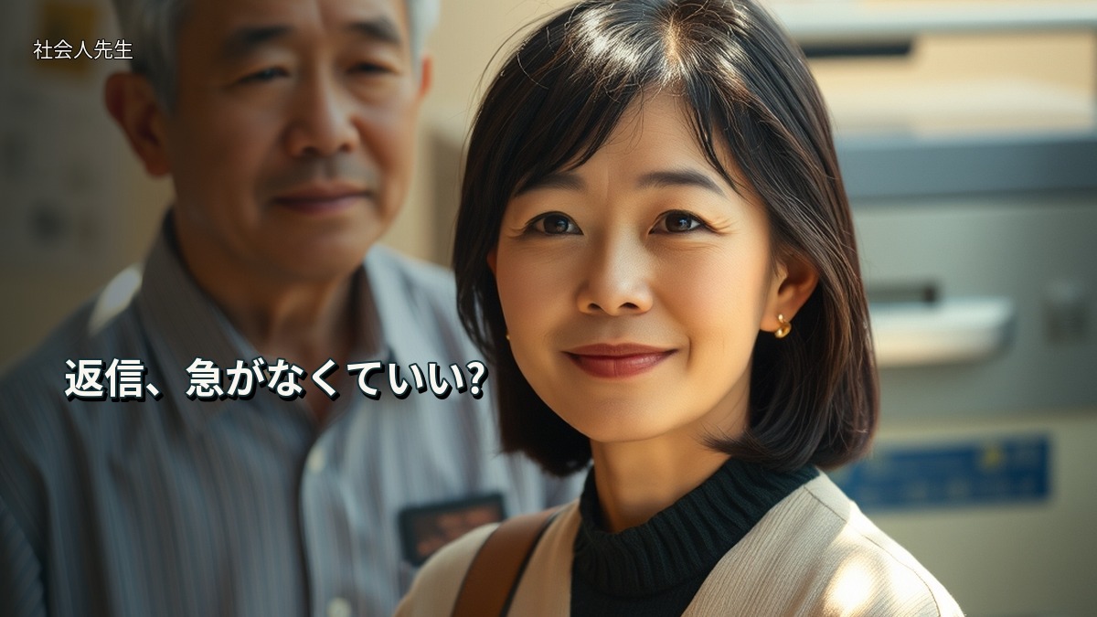 返信、急がなくていい?