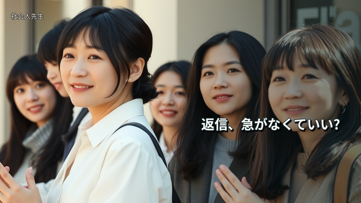 返信、急がなくていい?