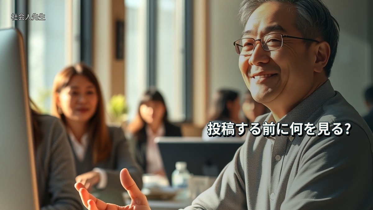 投稿する前に何を見る?