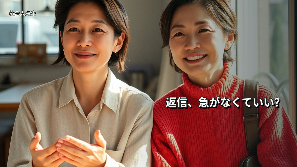 返信、急がなくていい?