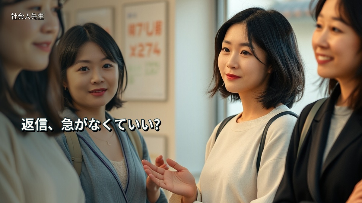 返信、急がなくていい?