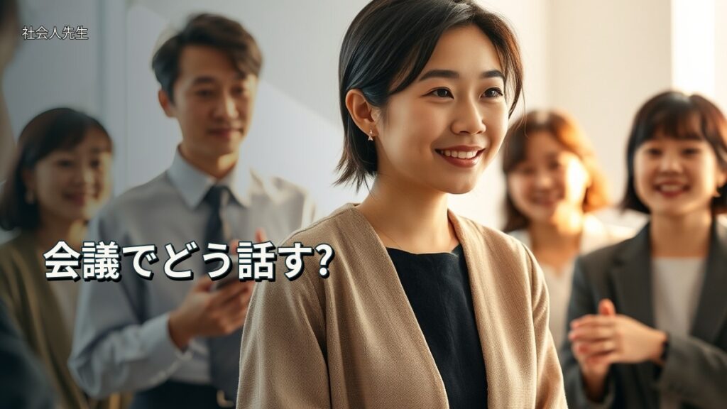 会議でどう話す?