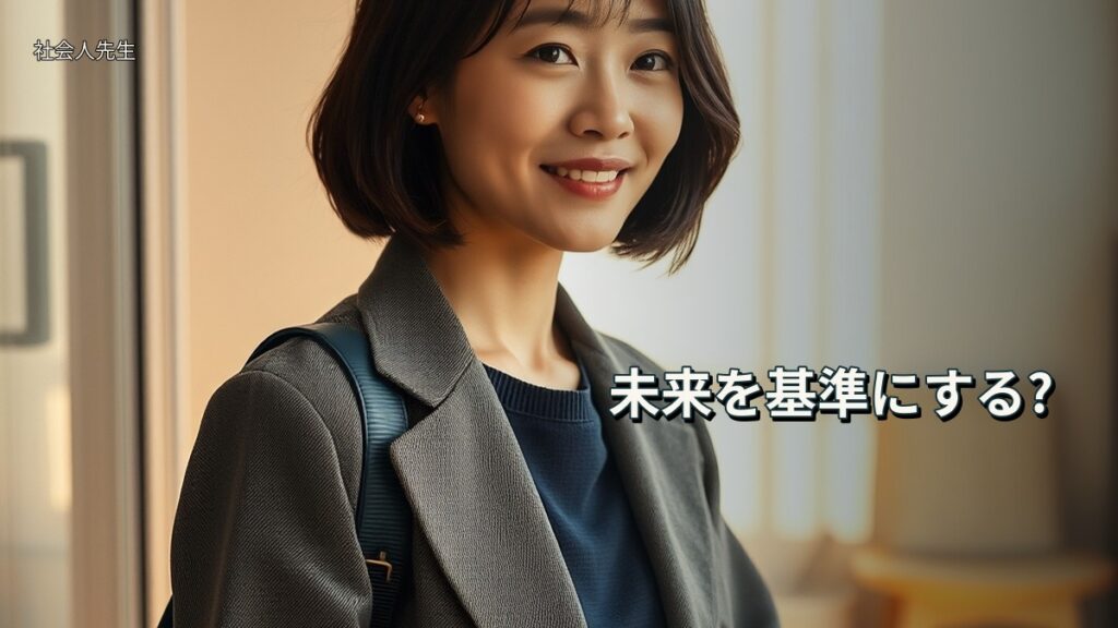 未来を基準にする?