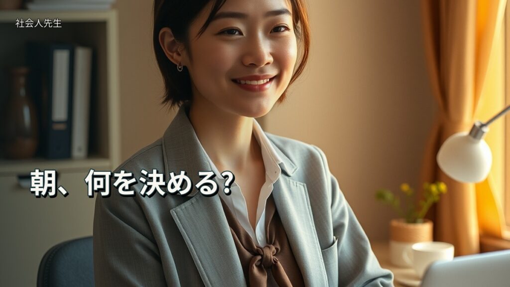 朝、何を決める?