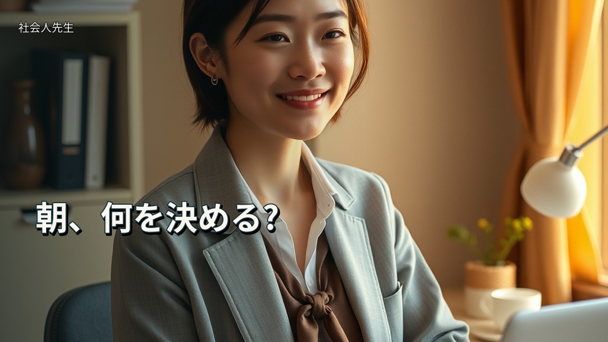 朝、何を決める?