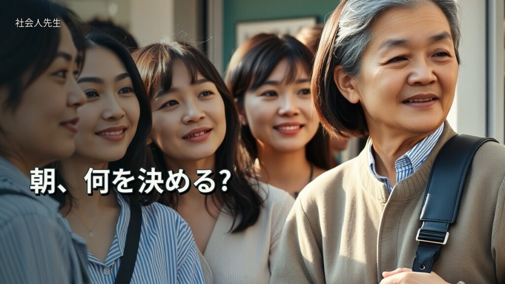 朝、何を決める?