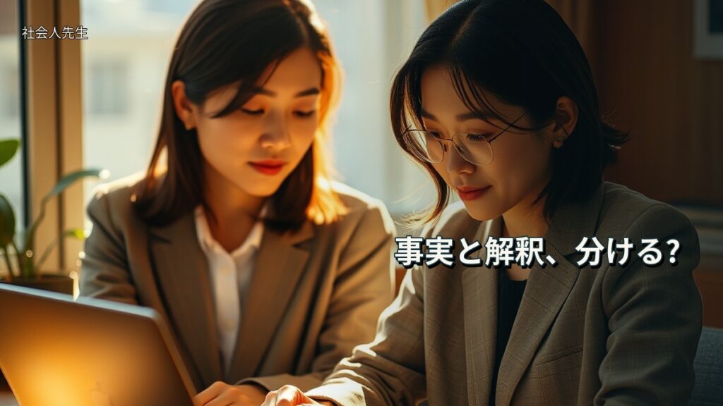 事実と解釈、分ける?