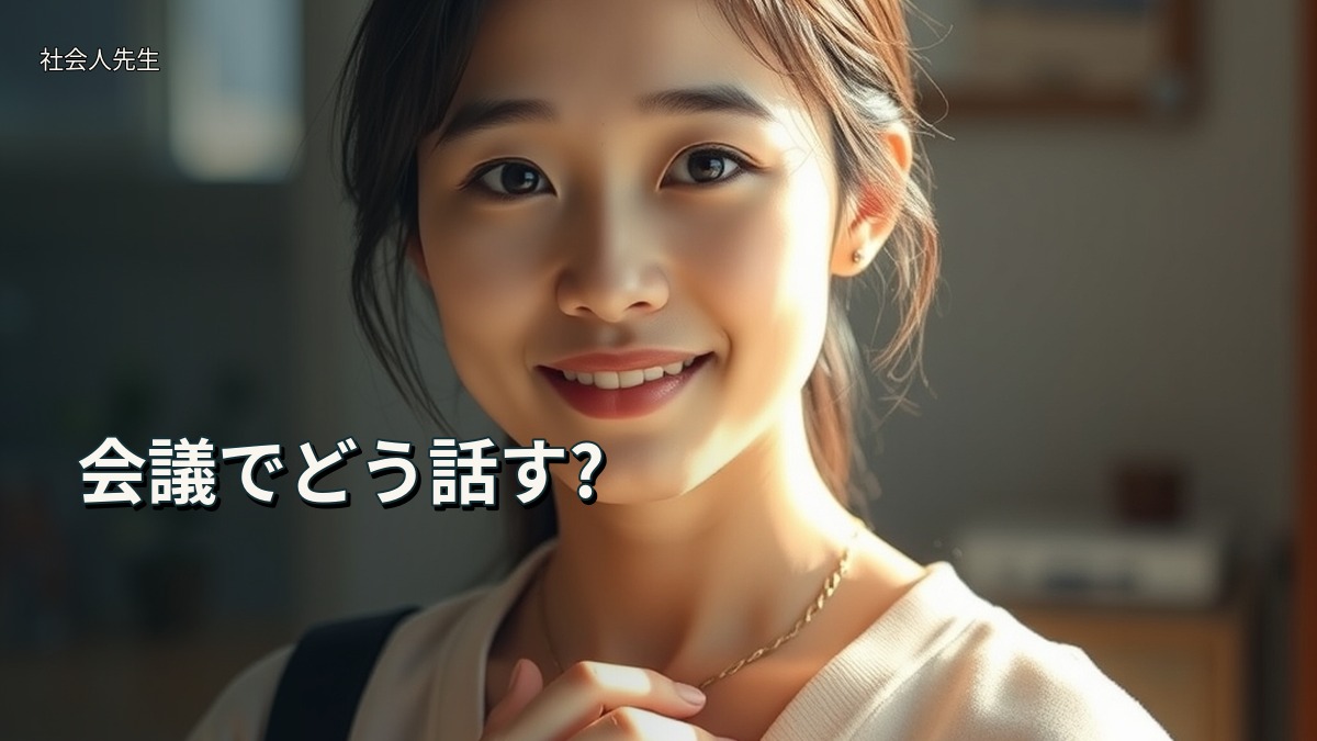 会議でどう話す?