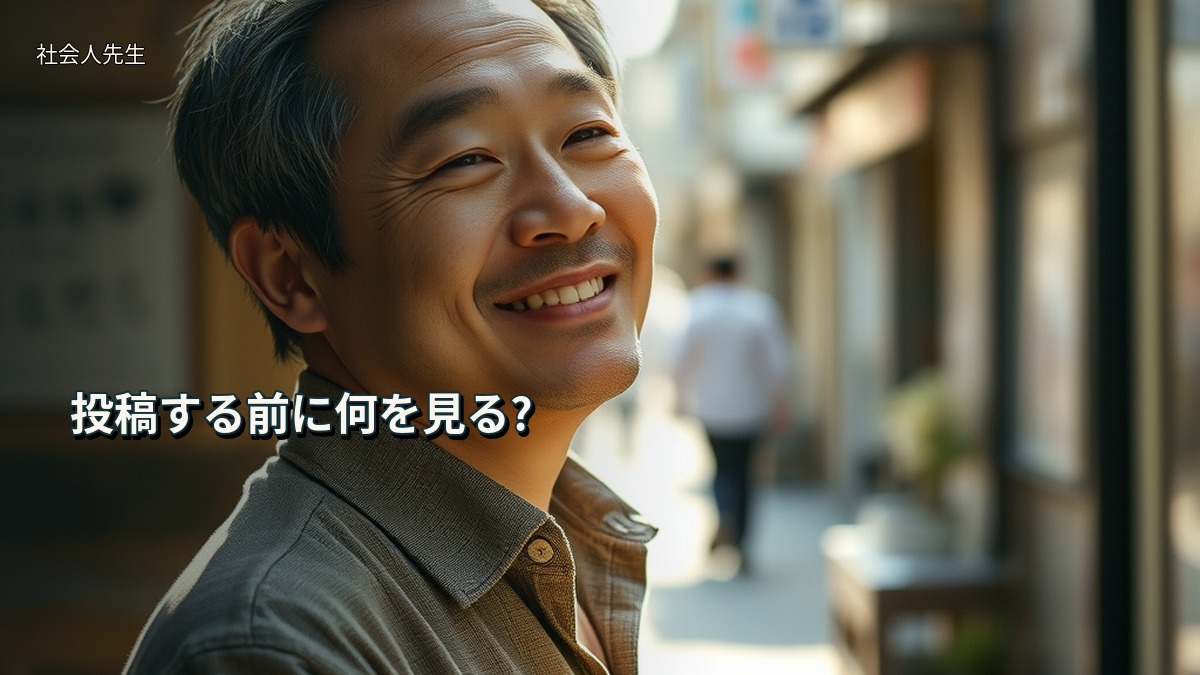 投稿する前に何を見る?