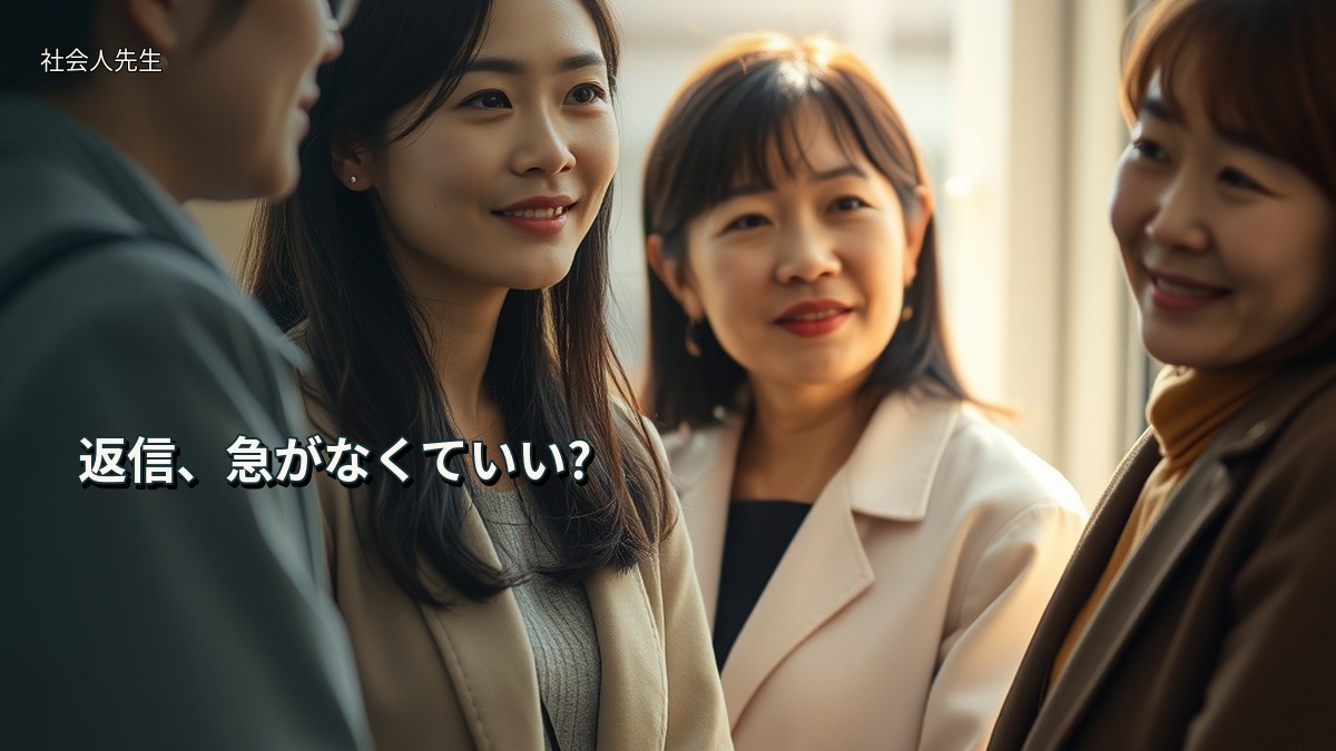 返信、急がなくていい?